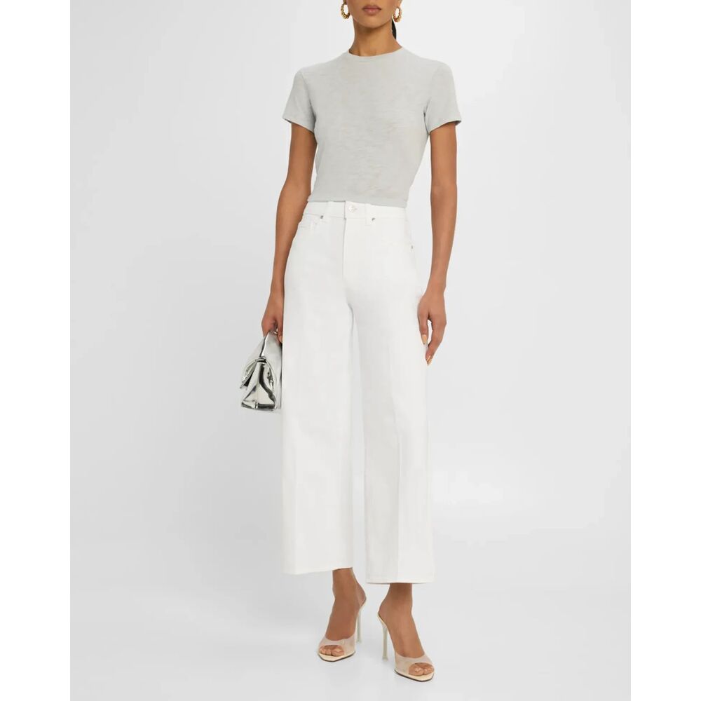 Paige Sasha Wide-Leg Ankle Jeans White NWOT Size 27